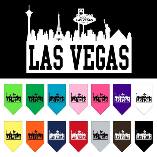 Bandana para mascotas y perros serigrafiada con el "Horizonte de Las Vegas"