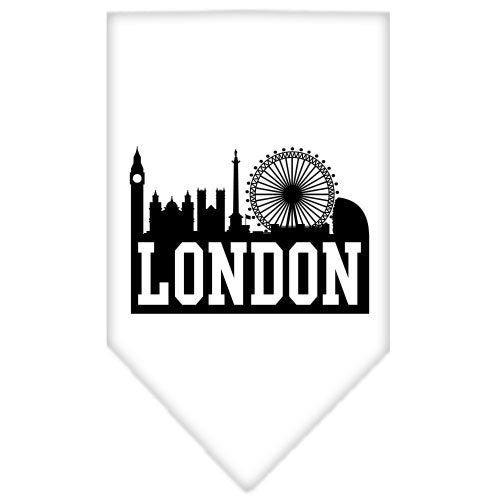 Bandana para mascotas y perros serigrafiada con el lema "London Skyline"