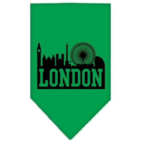 Bandana para mascotas y perros serigrafiada con el lema "London Skyline"