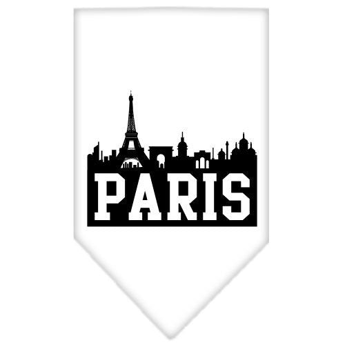 Bandana para mascotas y perros serigrafiada con el lema "Paris Skyline"