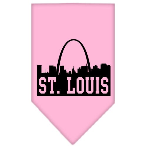 Bandana para mascotas y perros serigrafiada con el lema "St. Louis Skyline"