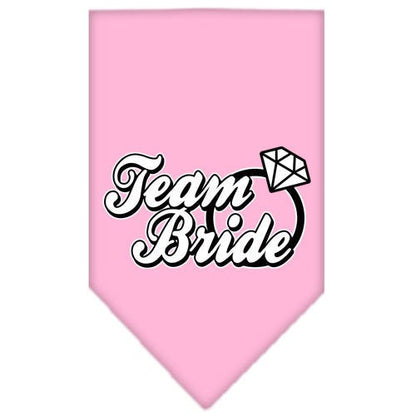 Bandana para mascotas y perros serigrafiada con la frase "Team Bride"