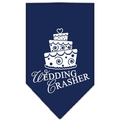 Bandana para mascotas y perros serigrafiada con la frase "Wedding Crasher"