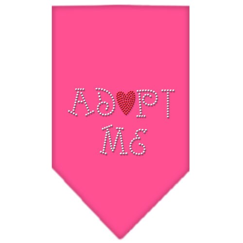 Bandana para mascotas y perros con diamantes de imitación, "Adopt Me"