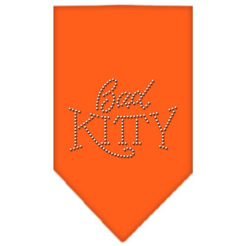 Bandana para mascotas y perros con diamantes de imitación, "Bad Kitty"