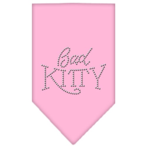 Bandana para mascotas y perros con diamantes de imitación, "Bad Kitty"