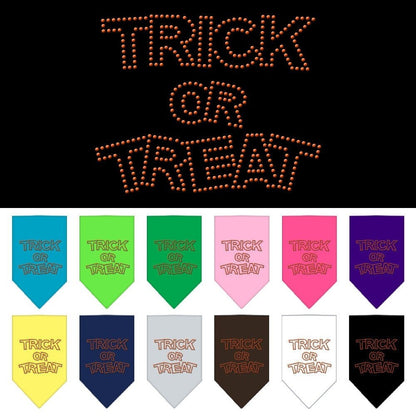 Bandana de Halloween para mascotas y perros con diamantes de imitación, "Truco o trato"