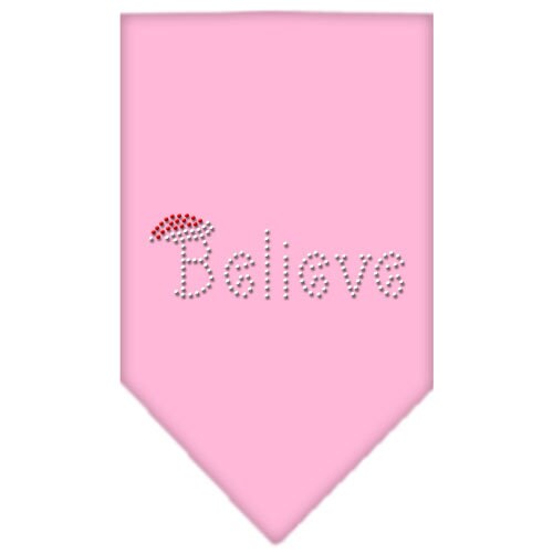 Christmas Pet and Dog Bandana Rhinestone, "Believe"