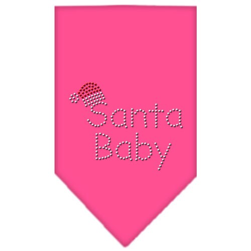 Christmas Pet and Dog Bandana Rhinestone, "Santa Baby"