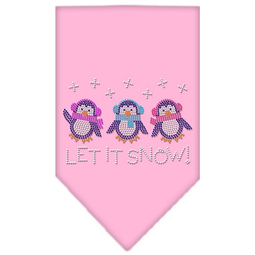 Christmas Pet and Dog Bandana Rhinestone, "Let It Snow Penguins"