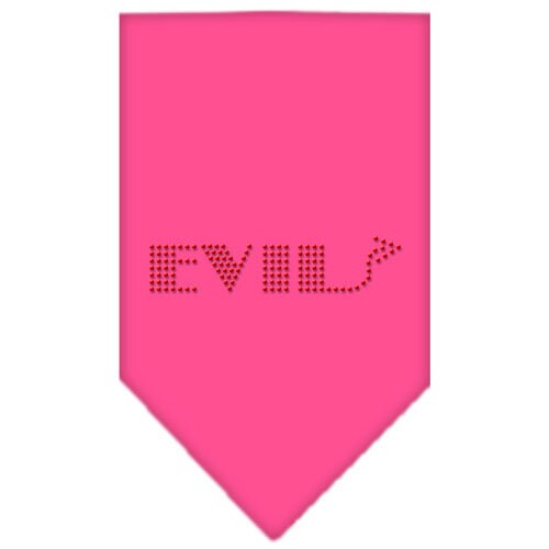 Bandana para mascotas y perros con diamantes de imitación, "Evil"