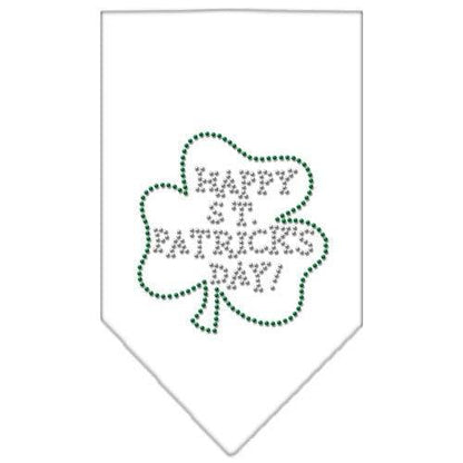 Bandana para mascotas y perros con diamantes de imitación, "Feliz día de San Patricio"