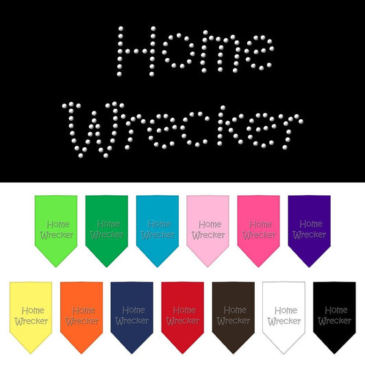 Bandana para mascotas y perros con diamantes de imitación, "Home Wrecker"