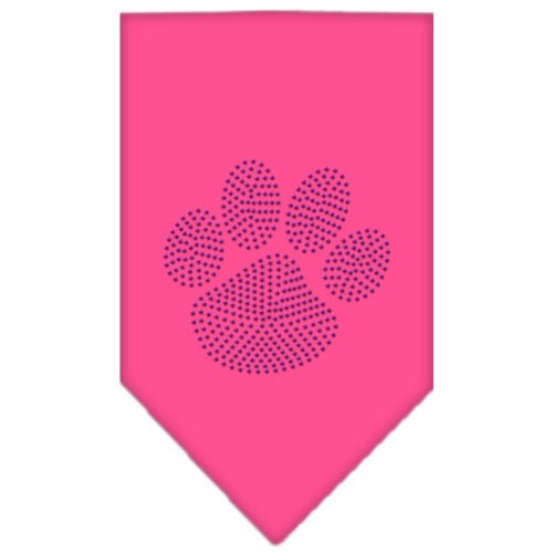 Bandana para mascotas y perros con diamantes de imitación, "Paw Purple"