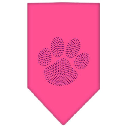 Bandana para mascotas y perros con diamantes de imitación, "Paw Purple"