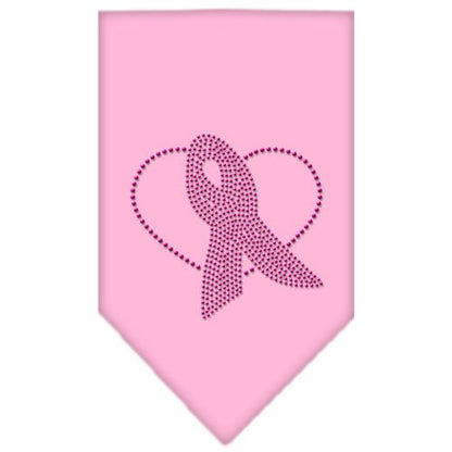 Pet and Dog Bandana Rhinestone, "Pink Ribbon"