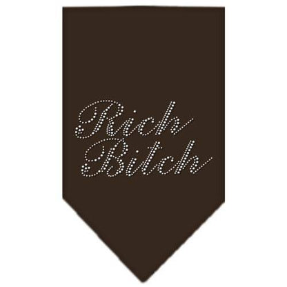 Bandana para mascotas y perros con diamantes de imitación, "Rich Bitch"