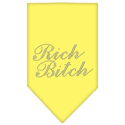 Bandana para mascotas y perros con diamantes de imitación, "Rich Bitch"