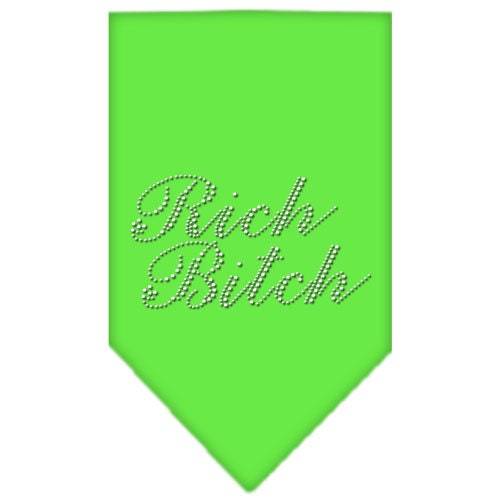 Bandana para mascotas y perros con diamantes de imitación, "Rich Bitch"