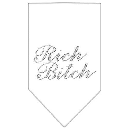 Bandana para mascotas y perros con diamantes de imitación, "Rich Bitch"