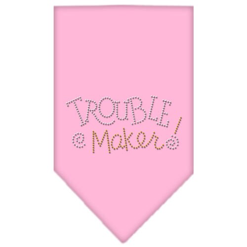 Bandana para mascotas y perros con diamantes de imitación, "Trouble Maker"