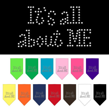 Bandana para mascotas y perros con diamantes de imitación, "It's All About Me"