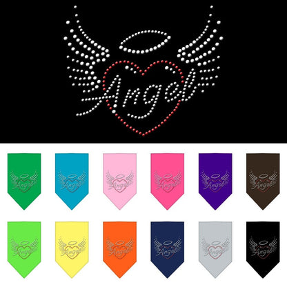 Bandana para mascotas y perros con diamantes de imitación, "Corazón de ángel"