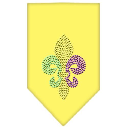 Bandana para mascotas y perros con diamantes de imitación, "Mardi Gras Fleur De Lis"