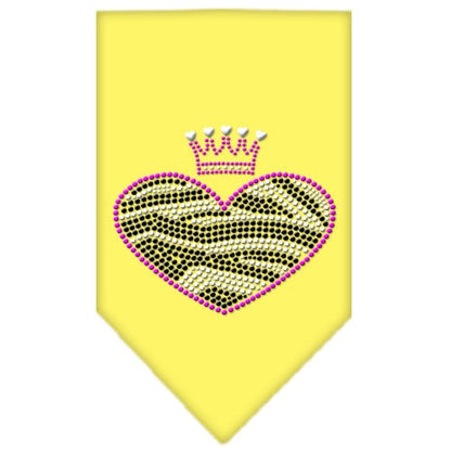 Pet and Dog Bandana Rhinestone, "Zebra Heart"