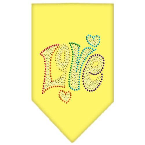 Bandana para mascotas y perros con diamantes de imitación, "Technicolor Love"