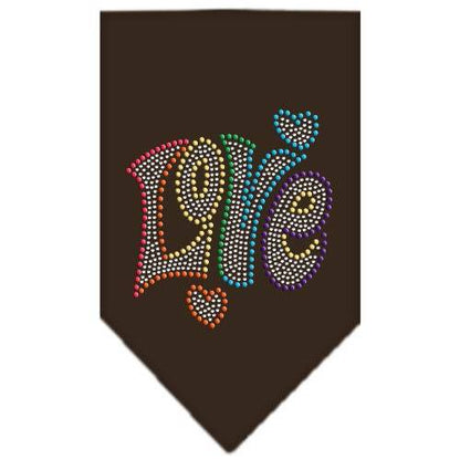 Pet and Dog Bandana Rhinestone, "Technicolor Love"