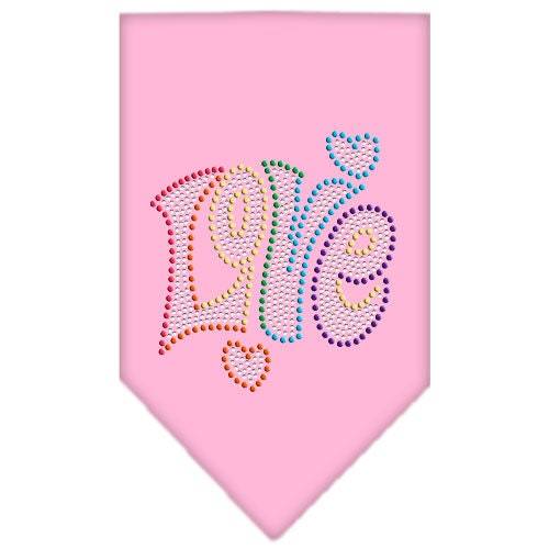 Bandana para mascotas y perros con diamantes de imitación, "Technicolor Love"