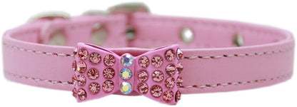 Dog, Puppy & Pet Fashion Collar, "Bow-Dacious Crystal"