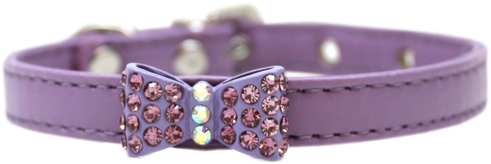 Dog, Puppy & Pet Fashion Collar, "Bow-Dacious Crystal"