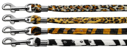 Dog, Puppy & Pet Plain Leash, "Animal Print" (Available in Plain or Jeweled)