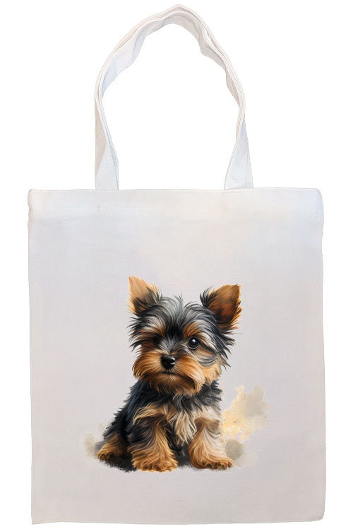 Bolso de lona con cremallera, asas y bolsillo interior, "Yorkie"