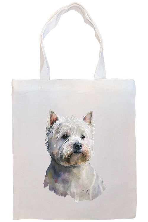 Bolsa de lona con cremallera, asas y bolsillo interior, "Westie"