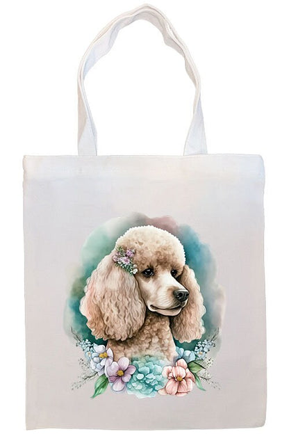 Bolsa de lona con cremallera, asas y bolsillo interior, "Caniche toy"