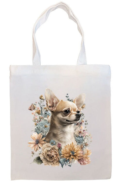 Bolso de lona con cremallera, asas y bolsillo interior, "Chihuahua"