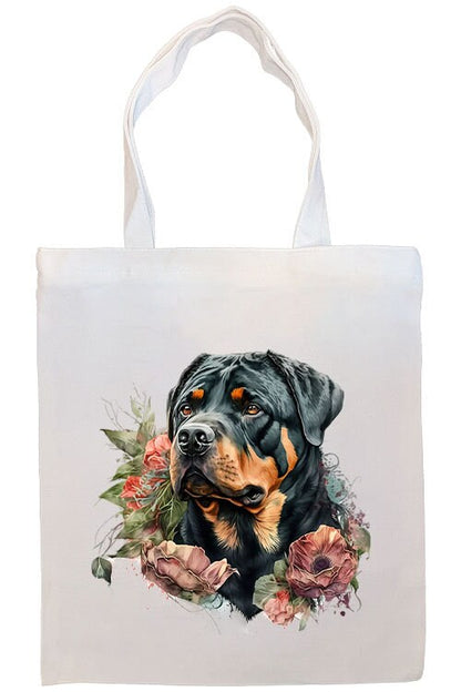 Bolsa de lona con cremallera, asas y bolsillo interior, "Rottweiler"