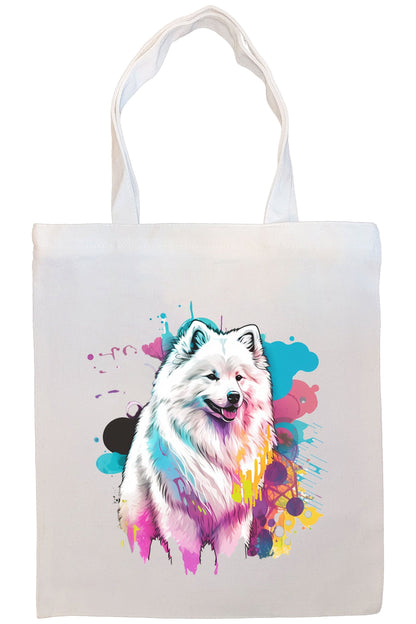 Bolso de lona con cremallera, asas y bolsillo interior, "Samoyedo"