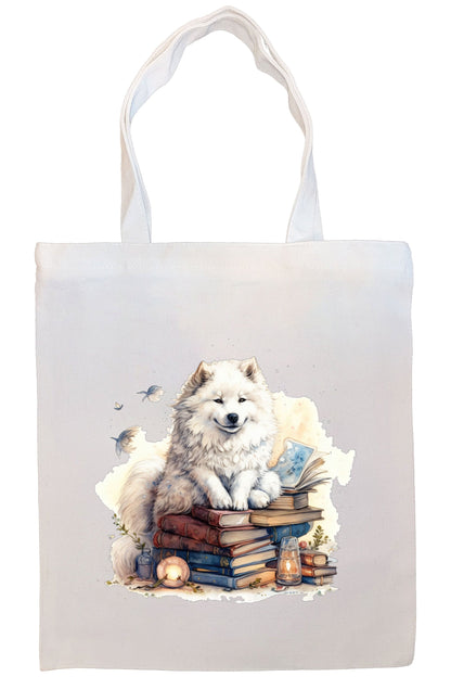 Bolso de lona con cremallera, asas y bolsillo interior, "Samoyedo"