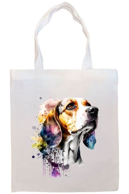 Bolso de lona con cremallera, asas y bolsillo interior, "Beagle"