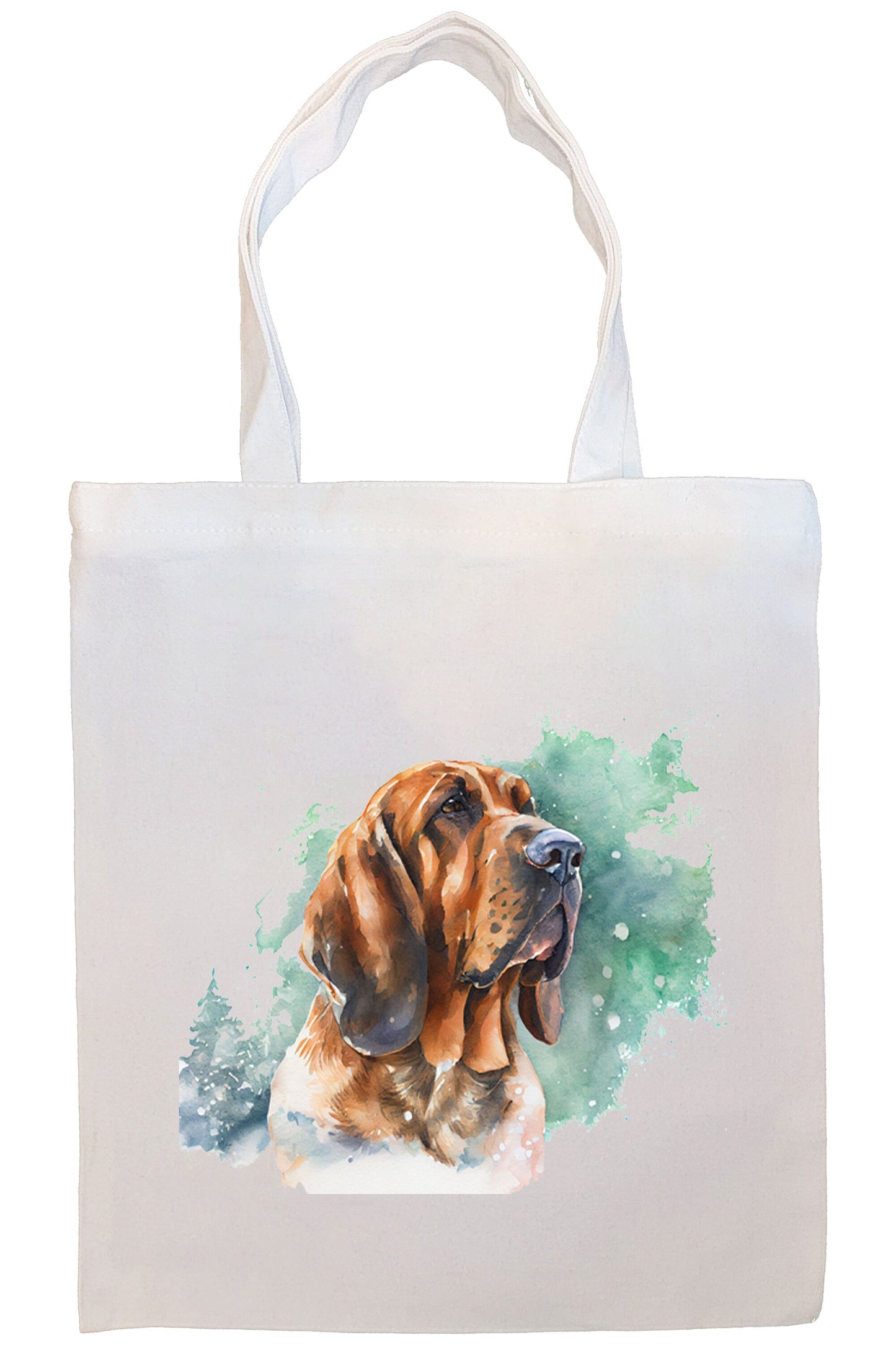 Bolsa de lona con cremallera, asas y bolsillo interior, "Bloodhound"