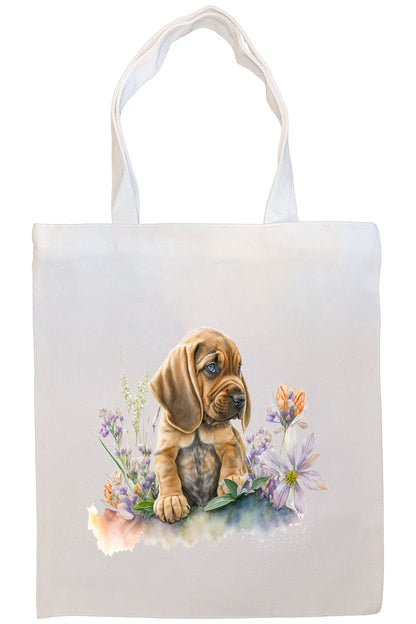 Bolsa de lona con cremallera, asas y bolsillo interior, "Bloodhound"