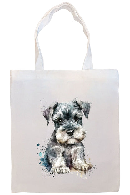 Bolso de lona con cremallera, asas y bolsillo interior, "Schnauzer"