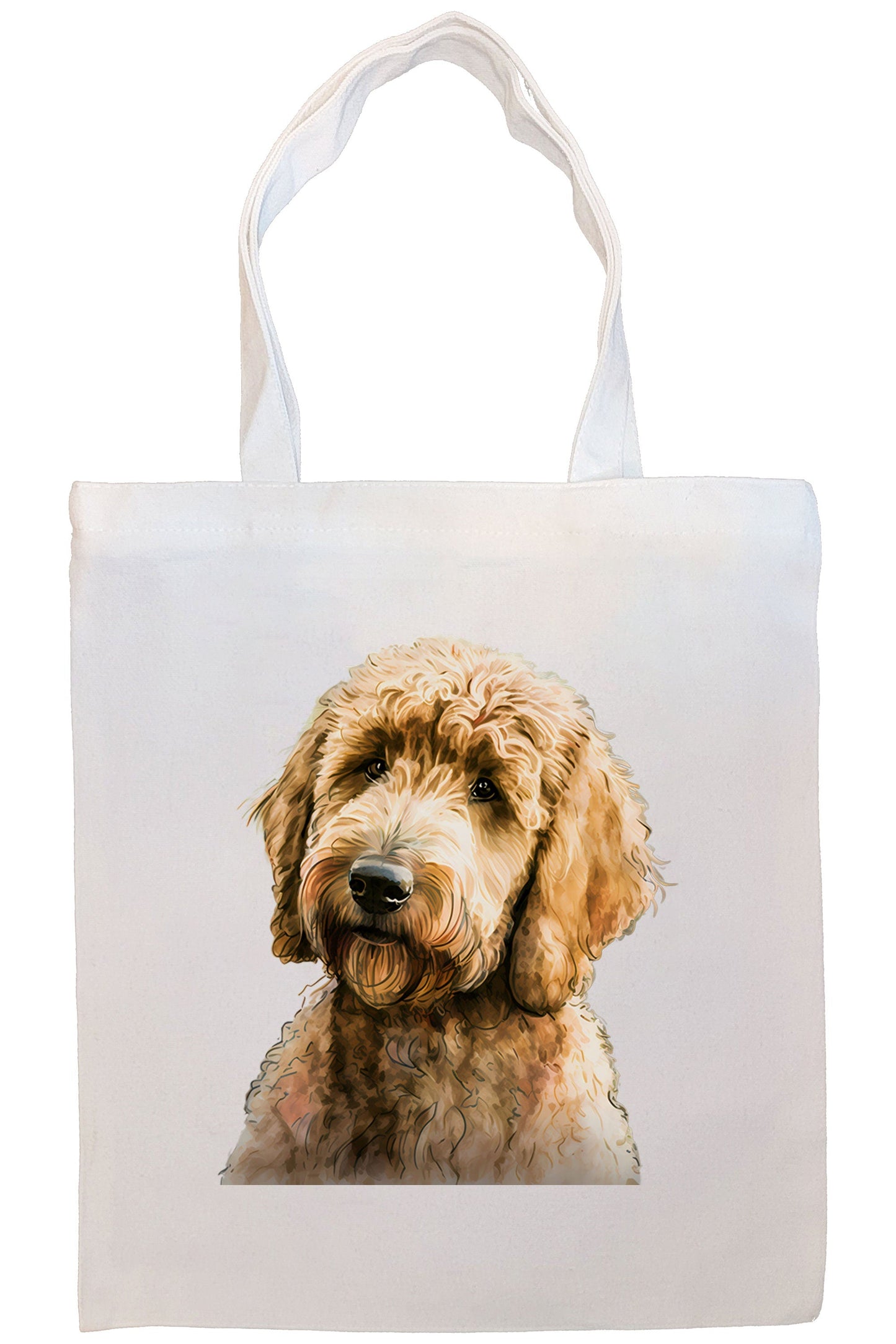 Bolsa de lona con cremallera, asas y bolsillo interior, "Goldendoodle"