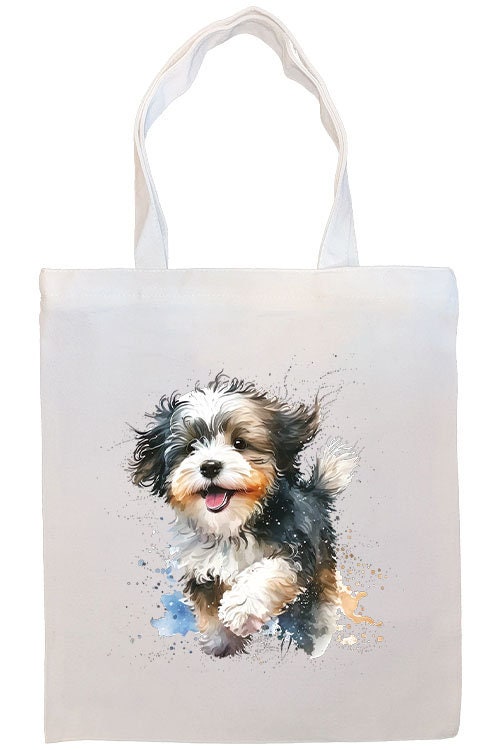 Bolso de lona con cremallera, asas y bolsillo interior, "Havanese"