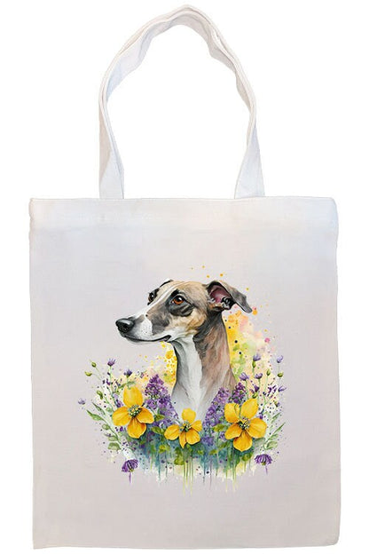 Bolso de lona con cremallera, asas y bolsillo interior, "Greyhound"