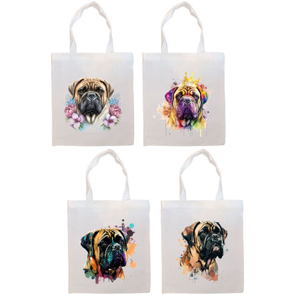 Bolsa de lona con cremallera, asas y bolsillo interior, "Bullmastiff"